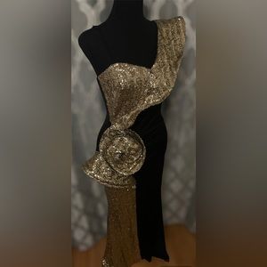 Selling this beautiful long elegant sequence dress. Only worn once!